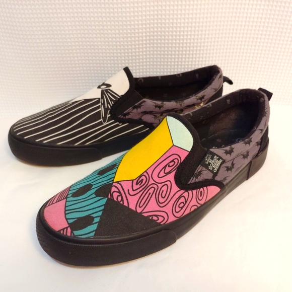 Disney Nightmare Before Christmas Ground Up Slip On Shoes Skimmers Loafers Flat - Picture 4 of 16